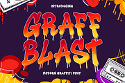 Graff Blast – A Modern Graffiti Font, a Serif Font by overlaytemplates (Thumbnail 1 of 5)