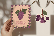 Botanical fruit clipart & frames, a Food Illustration by Carpet Tapete Pretzel (Thumbnail 6 of 11)
