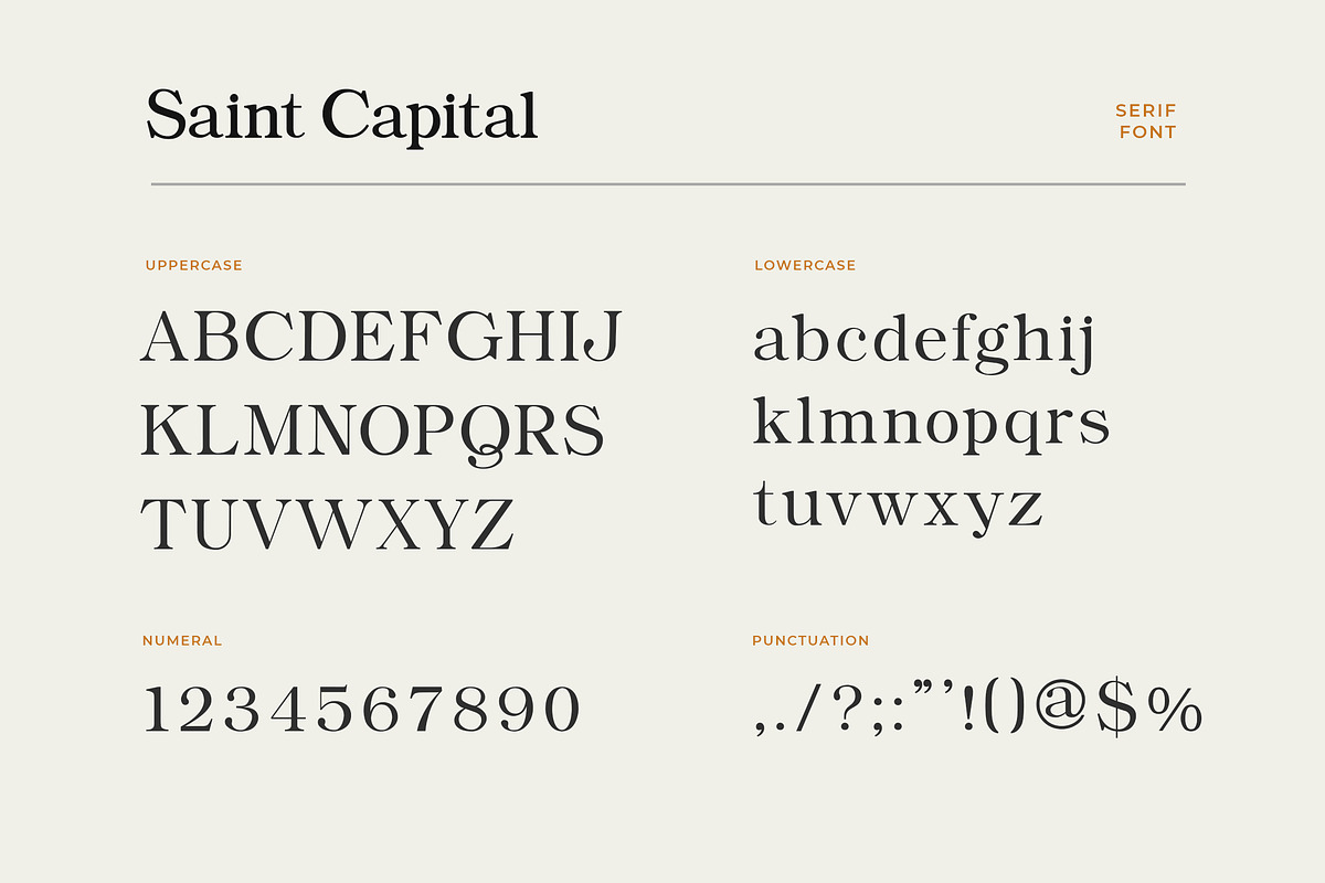 Saint Capital Modern Serif Typeface preview 5