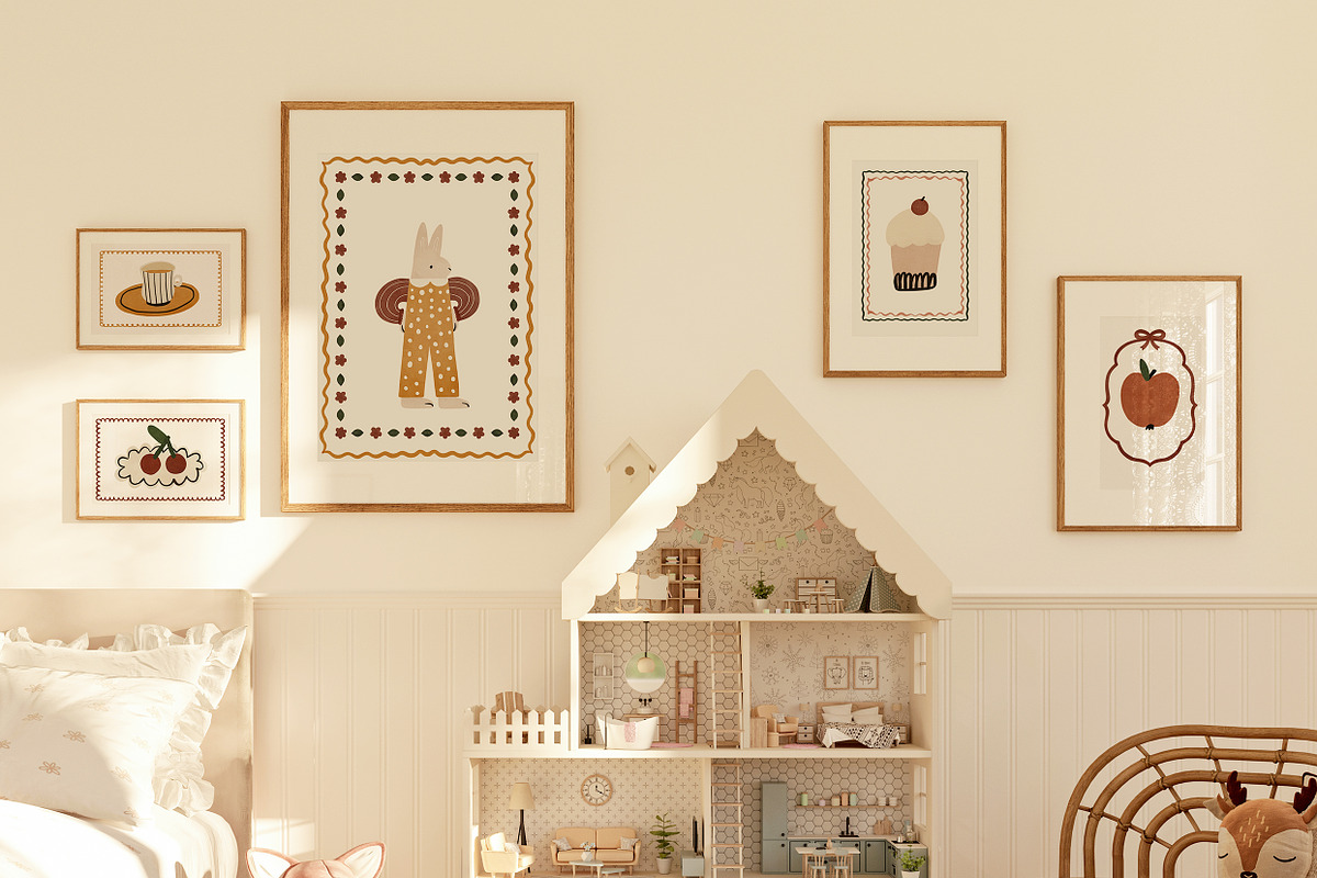 GOUASHE NURSERY hand-drawn set, an Animal Illustration by erasovas (Photo 6 of 14)
