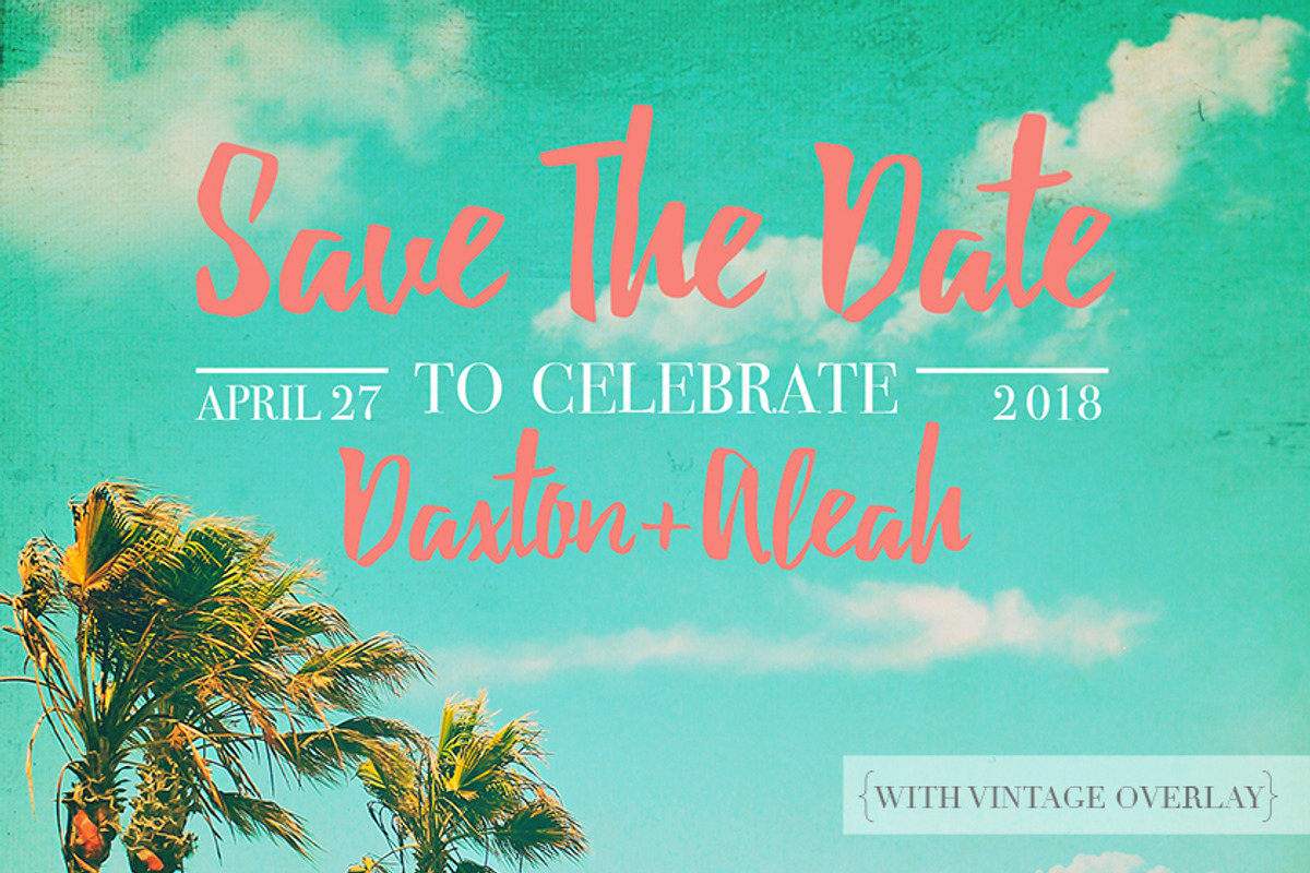Save the Date Cards:: TROPICAL/RETRO, an Invitation Template by Ari Photography (Photo 6 of 9)