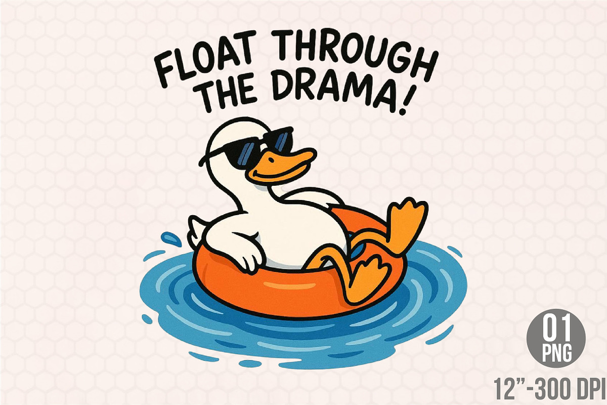 Funny Goose Embroidery PNG, an Illustration by Designking (Photo 1 of 4)