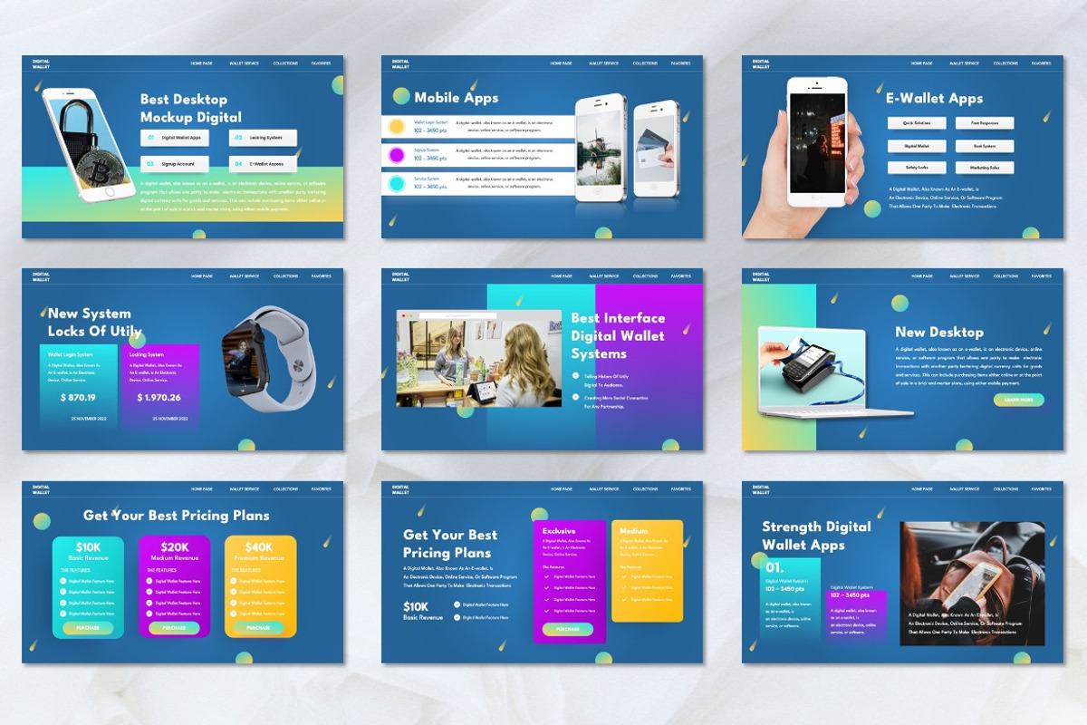 Utily - Digital Wallet Powerpoint, a Templates & Theme by Dhabee (Photo 7 of 8)