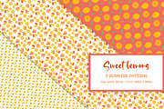 Digital Paper Pack Sweet Lemons, a Pattern Graphic by Akwadesign (Thumbnail 2 of 7)