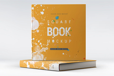 Square Book Mock-Up, a Books & Magazine Mockup by Se٧enStudio