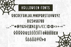 Halloween Font And Graphics Set