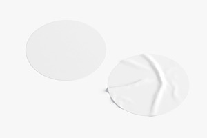 White Adhesive Stickers 3D Model