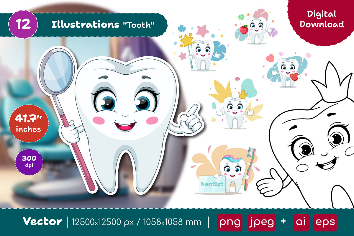 Illustrations Tooth, a Healthcare Illustration by MYAFKA (Photo 1 of 4)