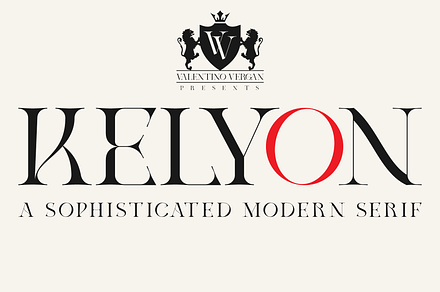Kelyon - Modern Serif, a Serif Font by Valentino Vergan