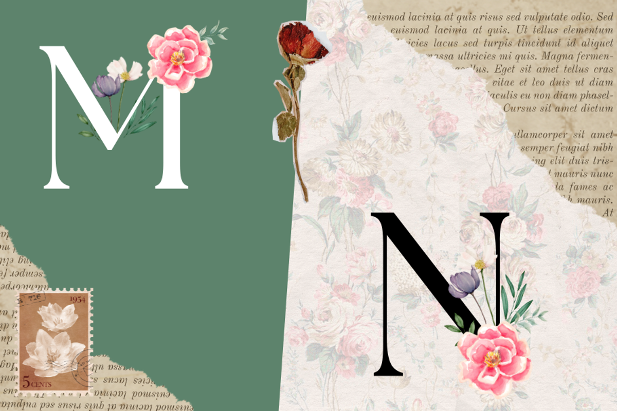 Flower Font, a Design Template by RiyaKhandelwal2 (Photo 6 of 6)