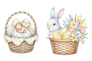 Easter Basket Clipart PNG Bundle, an Illustration by SinaCreation (Thumbnail 2 of 11)