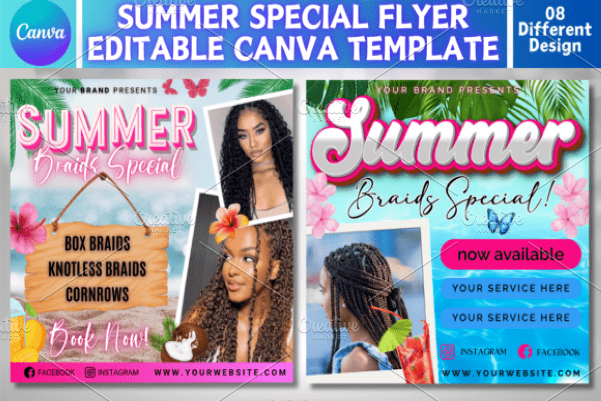 Summer Book Now Flyer Editable Templ, a Marketing Template by Design Station (Photo 2 of 8)