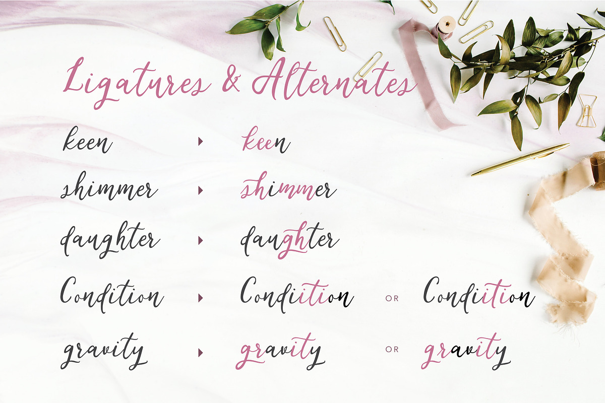 Forever Love: A Calligraphy Font, a Script Font by Cottonwood312 (Photo 9 of 11)