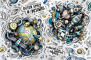 Space Cartoon Doodle Big Pack, a Decorative Illustration by BALABOLKA (Thumbnail 3 of 8)