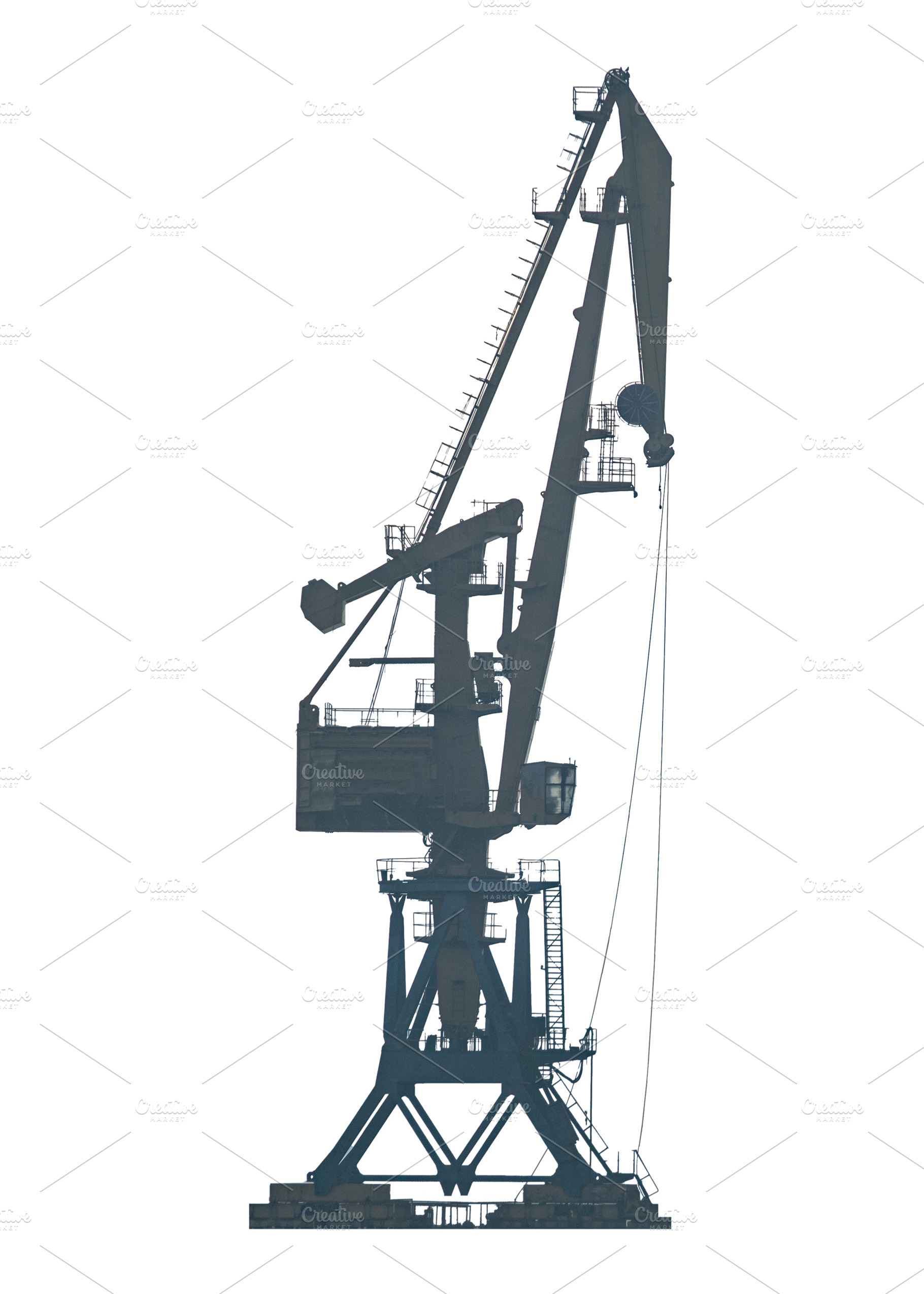 Industrial crane isolated photo, an Industrial Photo by DanFLCreativo