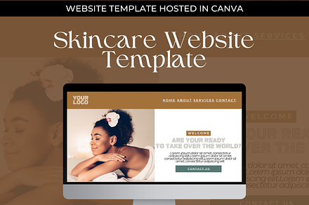Canva Skincare Website Template, a Wireframe Template by Digital Biz Shop