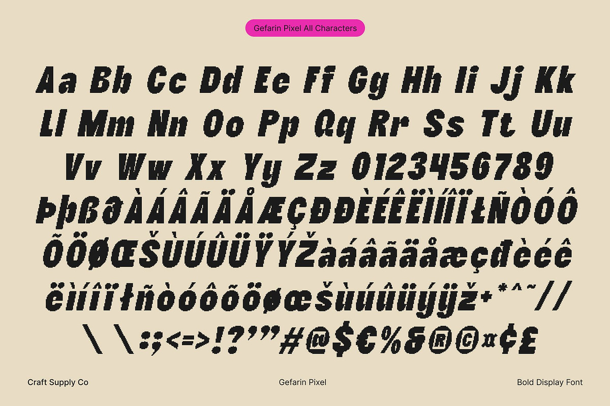 Gefarin Pixel, a Sans Serif Font by Craft Supply Co. (Photo 8 of 8)