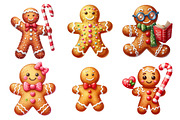 Christmas Gingerbread Man Clipart Bu, an Illustration by Daily.Designs (Thumbnail 4 of 5)