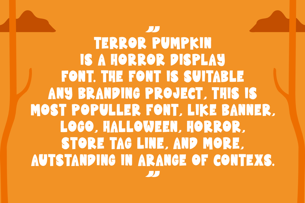 Terror Pumpkin - Halloween Font, a Blackletter Font by QR Design Studio (Photo 2 of 7)