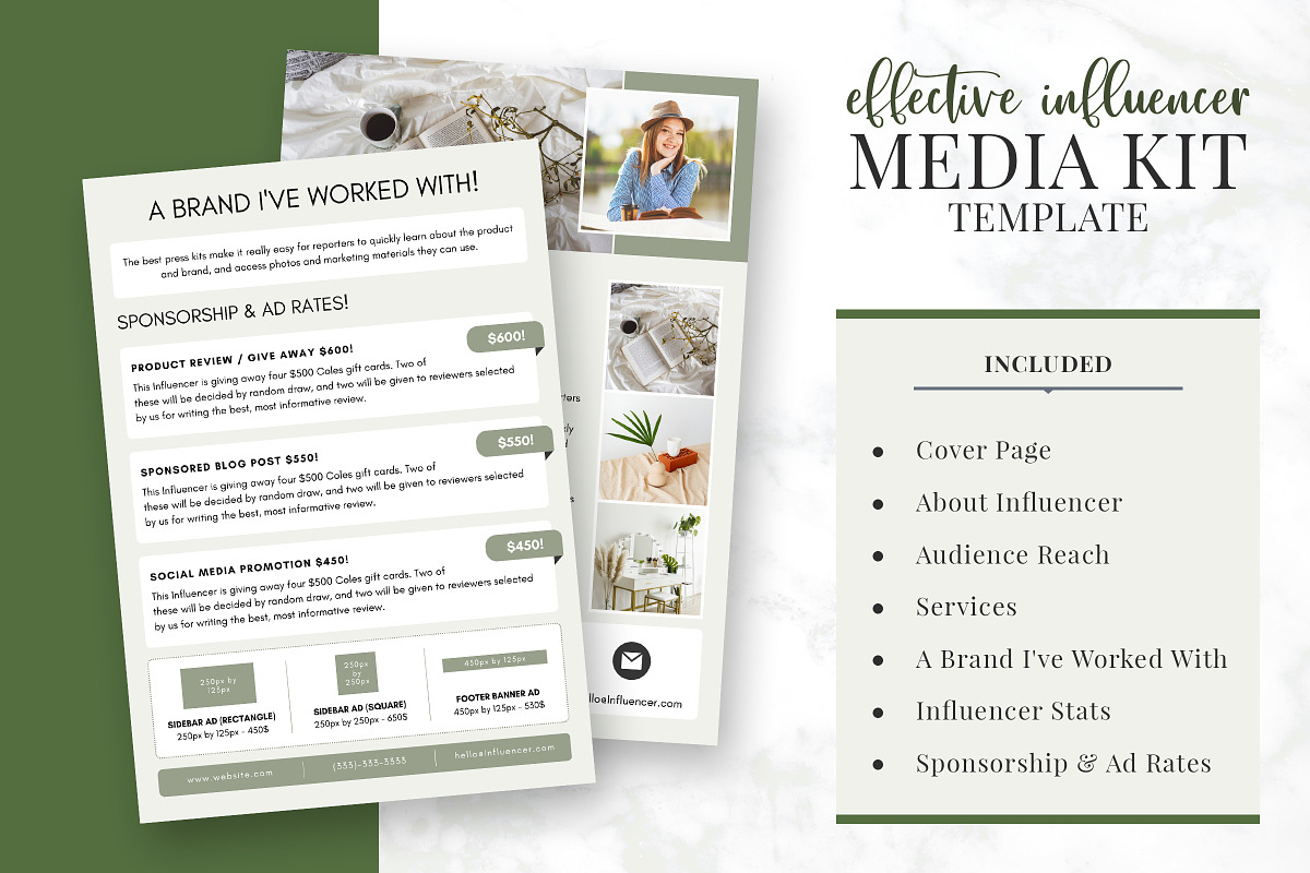 Influencer Media Kit Template, a Presentation Template by Snapybiz