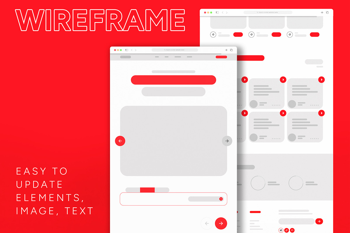 Real Estate Landing Page Wireframe, an UI Kit Template by CreativeShaper (Photo 1 of 6)