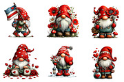Whimsical Valentine Gnome Clipart, an Illustration by CreationArt (Thumbnail 2 of 6)