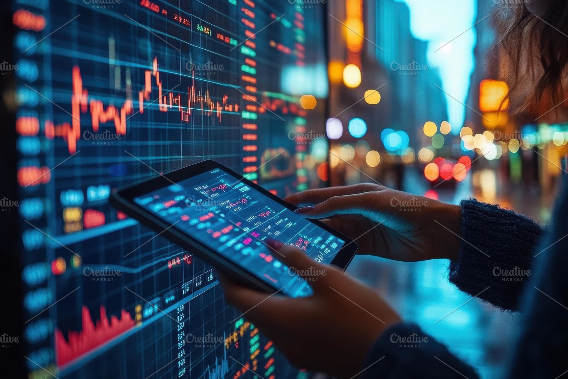 Trading and analysis with technology, a Photo by Tanuart
