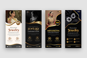 Jewelry business roll up banner, a Stationery Template by Designgrove