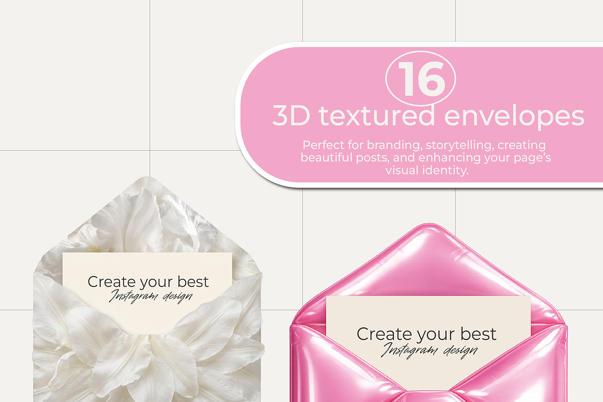 AI-Generated 3D Envelope Collection, a Decorative Illustration by Polina Design (Photo 1 of 5)