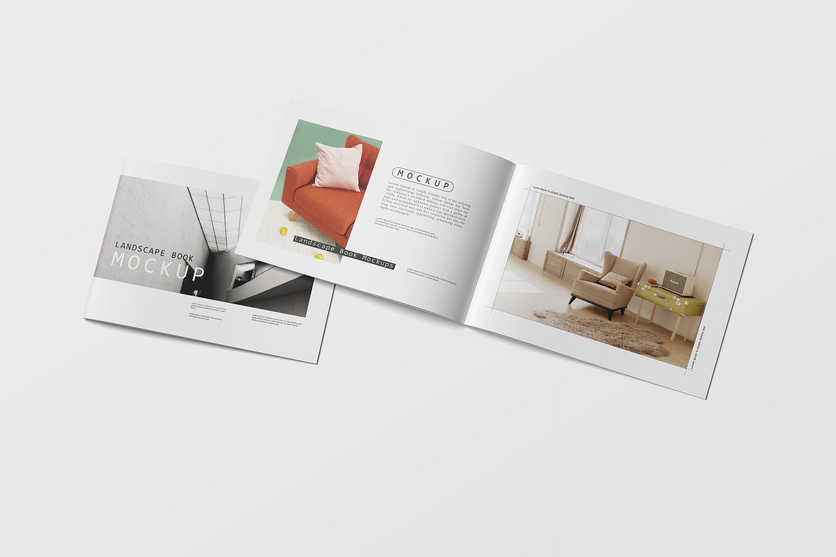 Landscape Brochure/book Mockup, a Print Template by Tahtagraphic (Photo 9 of 12)