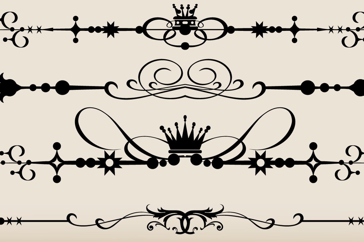 Set Vintage Elements, an Outline Icon by kio (Photo 3 of 4)