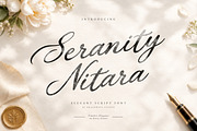 Seranity Nitara – Elegant Luxury, a Script Font by Brainwave (Thumbnail 1 of 8)