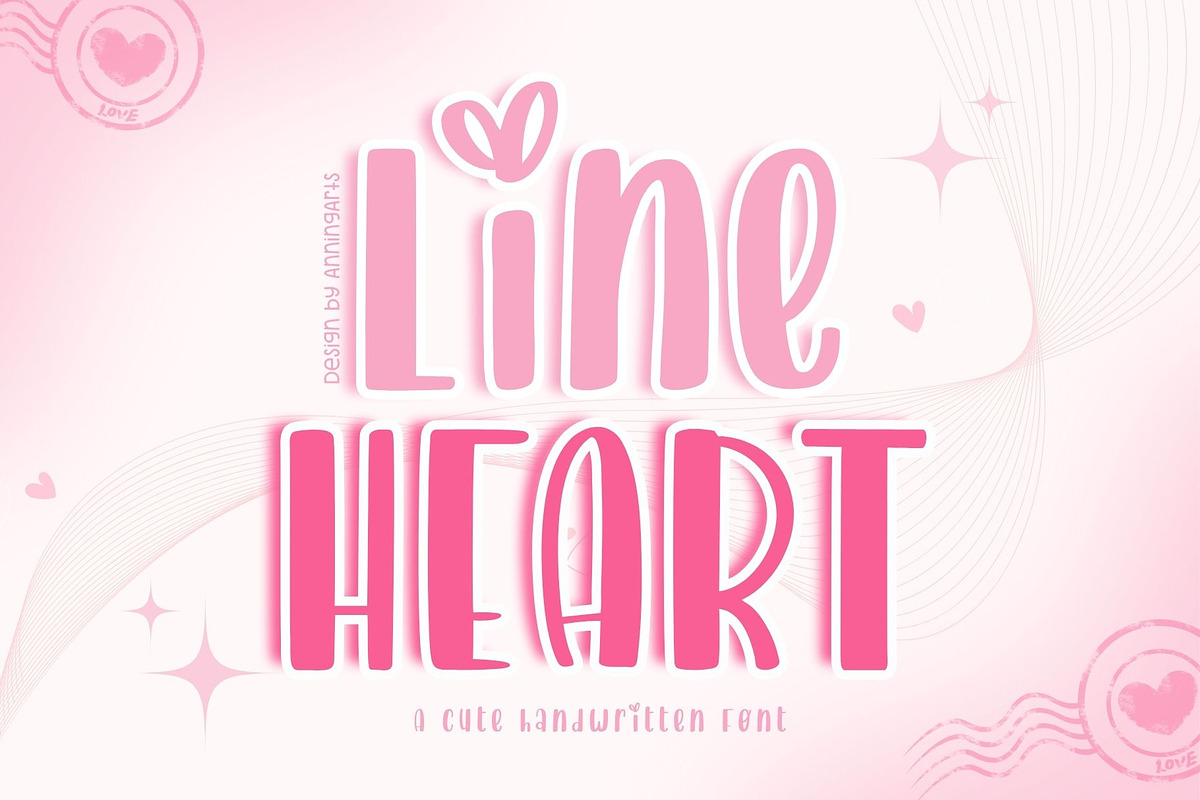Lineheart - Handwriting font, a Handwritten Font by AnningArts (Photo 1 of 6)