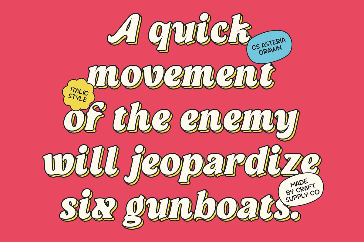 CS Asteria Drawn, a Serif Font by Craft Supply Co. (Photo 3 of 8)