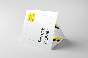 Tri-Fold Square Flyer Mockup