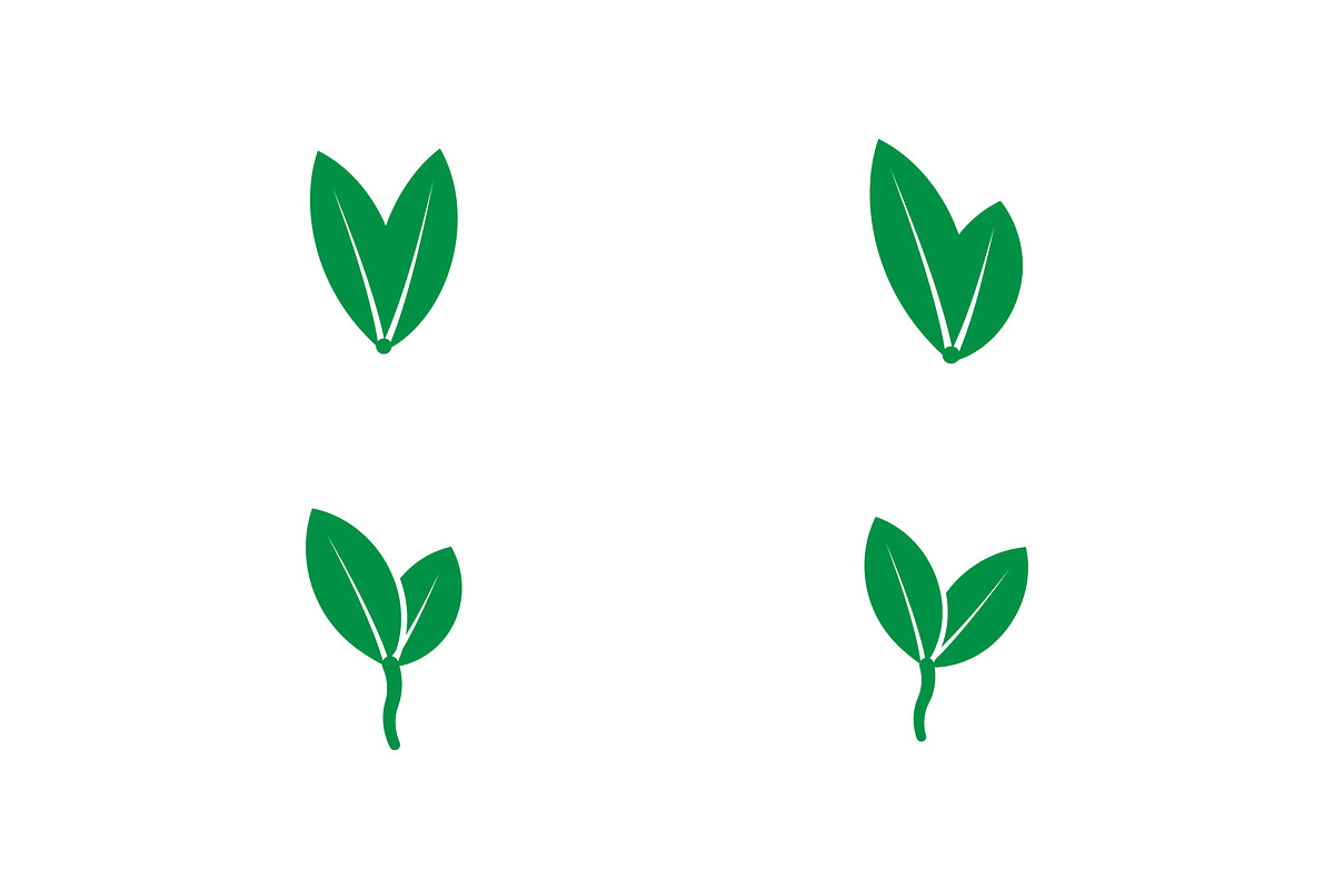 Green Leaf Icons Set, a Work Illustration by Lakhan1998 (Photo 5 of 5)