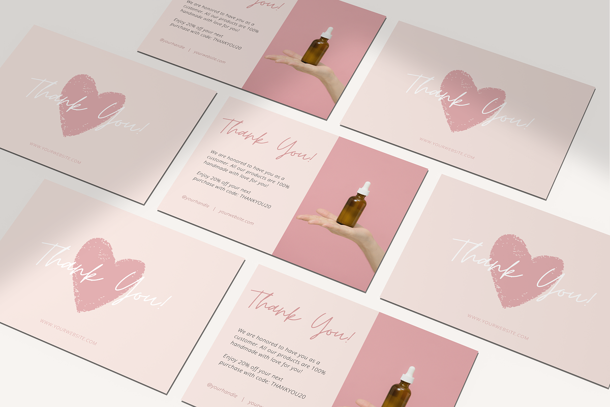 Pink Thank You Card Template (Canva), a Card Template by Gebers Marketing & Design (Photo 8 of 8)