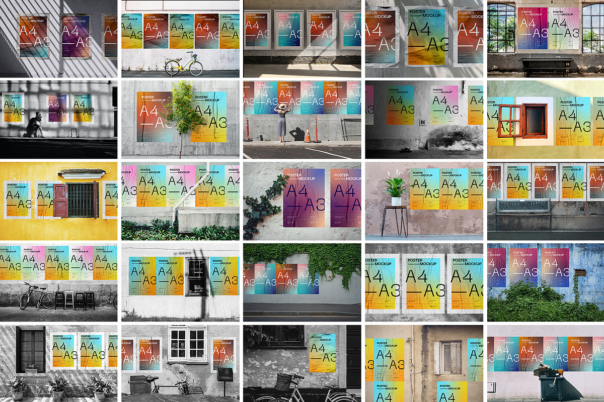 Urban Outdoor Poster Mockup, a Print Template by dpi (Photo 2 of 28)