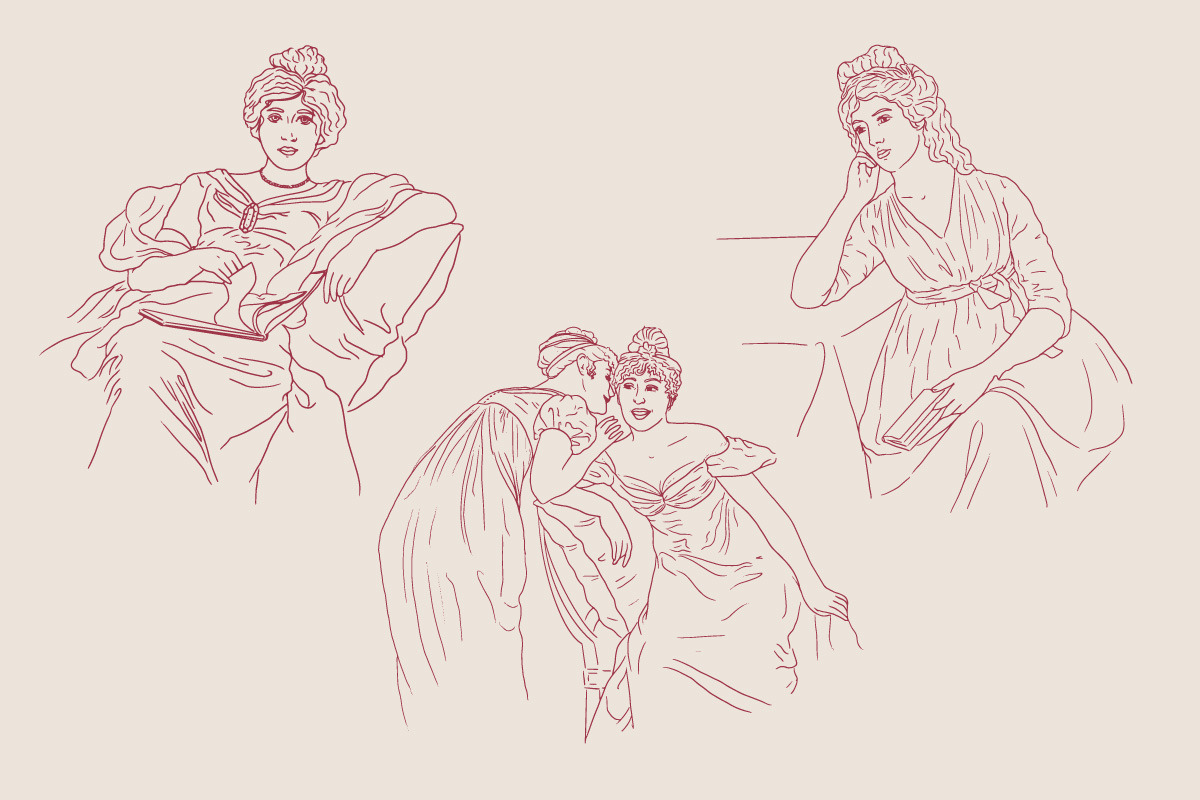 Jane Austen Inspired Line Art, a Person Illustration by Miriam Furniss Designs (Photo 10 of 13)