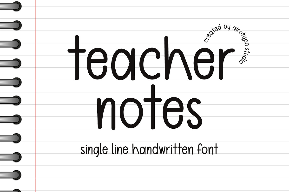Teacher Notes - Handwritten Font, a Handwritten Font by Airotype (Photo 1 of 8)