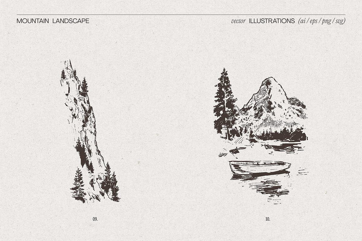 Mountain Landscape Illustrations, an Empty State Illustration by TheMountBirdStudio (Photo 10 of 15)