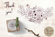 Elegant vintage gardenia flowers png, a Decorative Illustration by Mrs.Swan_Design (Thumbnail 7 of 7)