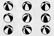 Beach Ball Silhouette SVG, a Sport Illustration by newminddesign (Thumbnail 1 of 3)