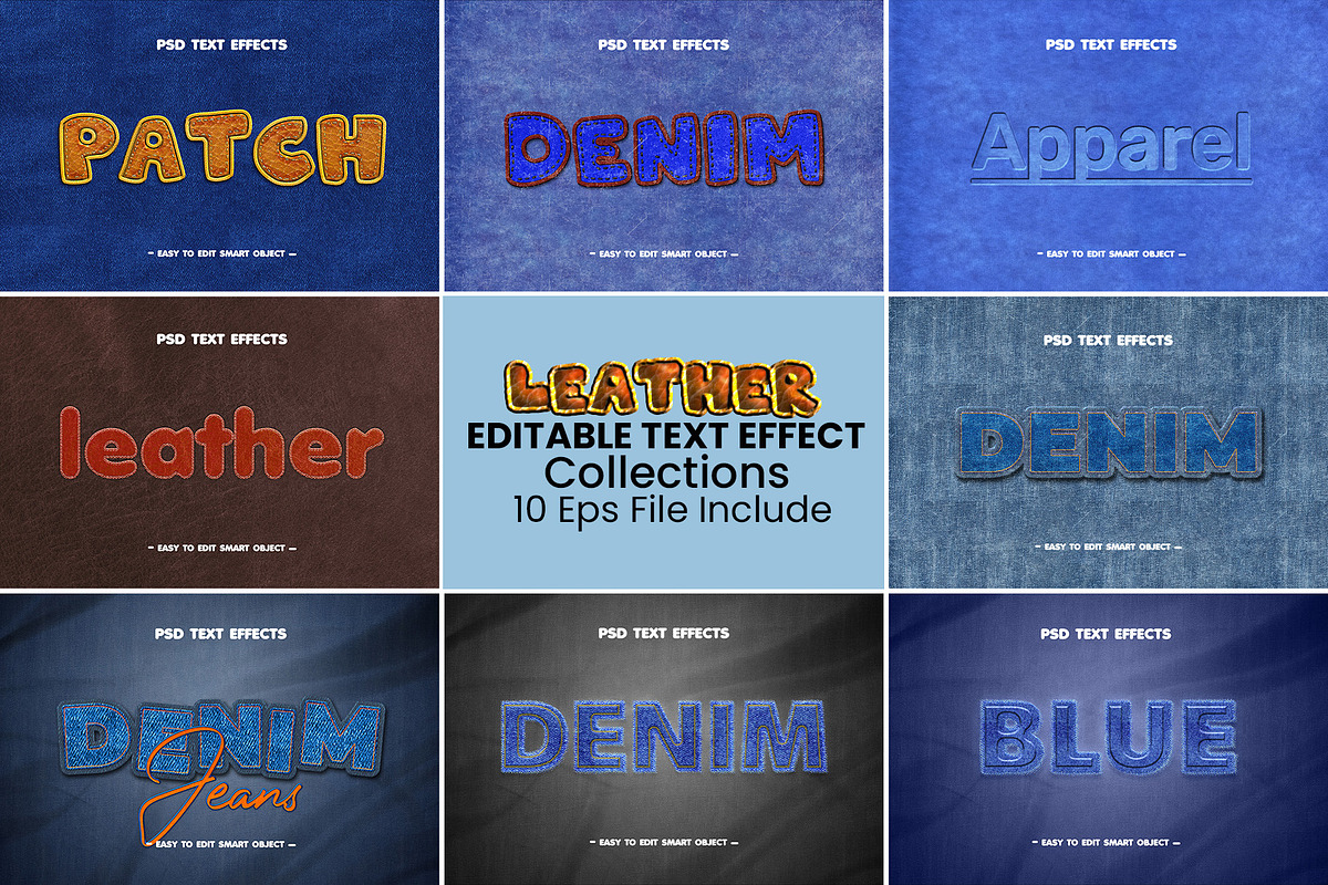 Editable Leather Text Effect Bundle, a Layer Style Add-On by Photoshop Action (Photo 1 of 15)