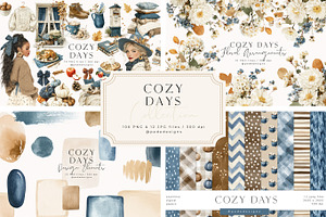 Cozy Days Collection, a Seasonal Illustration by PeDe Designs