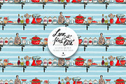 Cooking Kitchen Seamless Patterns, a Pattern Graphic by KaramfilaS (Thumbnail 8 of 17)