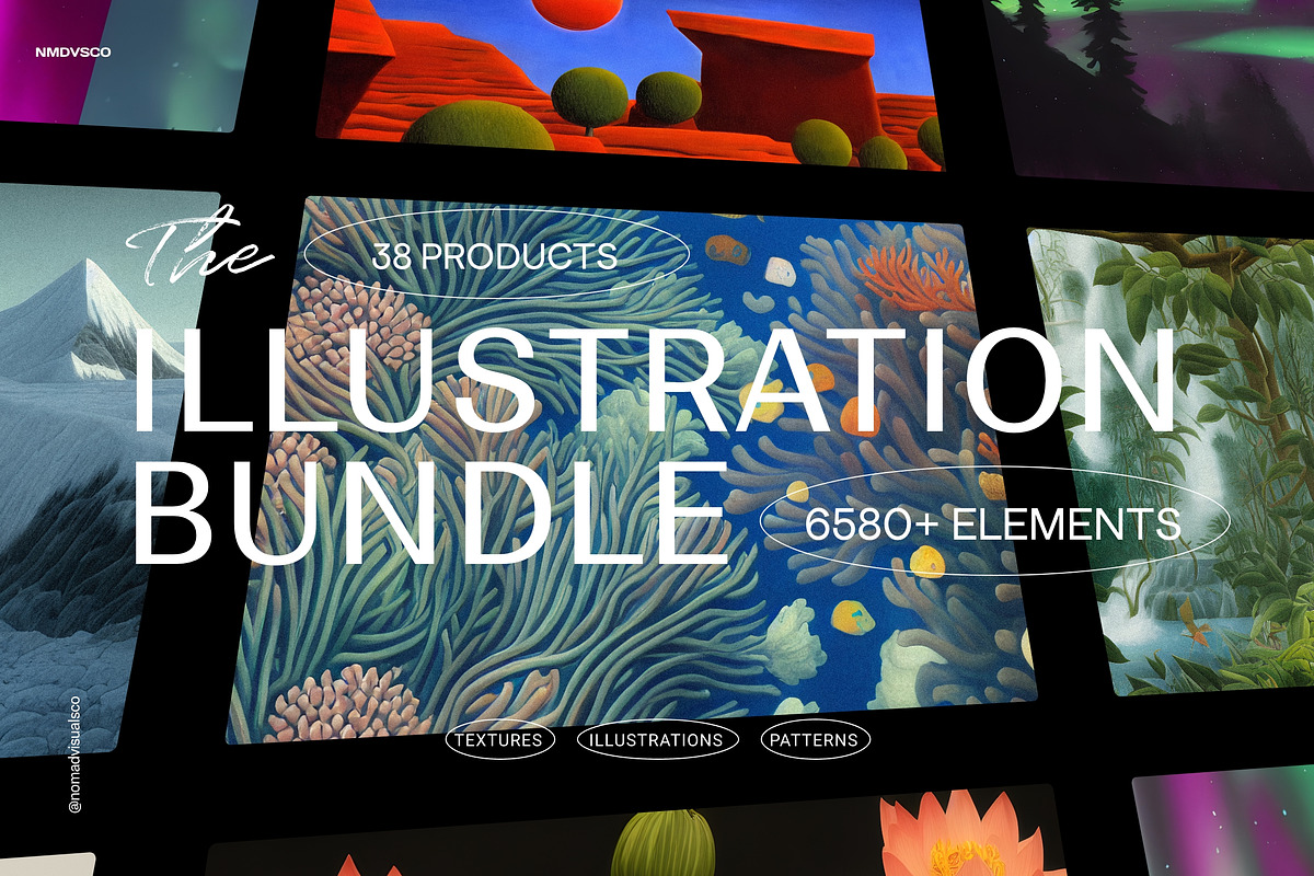 Illustration Bundle - 6580+ elements, a Texture Illustration by Nomad Visuals (Photo 1 of 32)