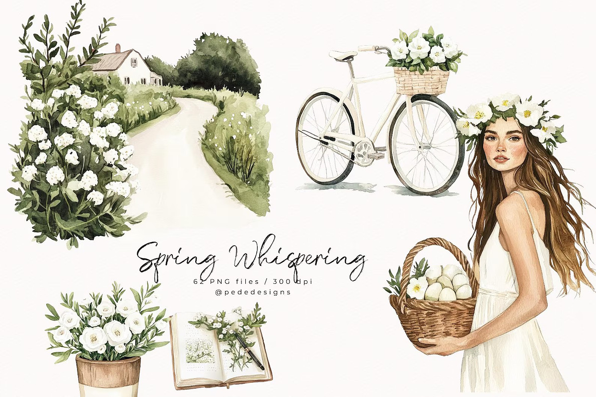Spring Whispers, a Seasonal Illustration by PeDe Designs (Photo 4 of 25)