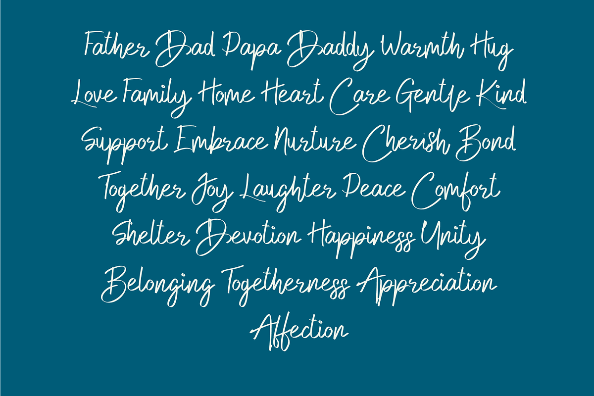 Gentle Dad Font, a Script Font by Helotype (Photo 7 of 8)