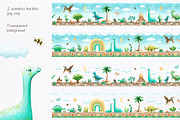 Watercolor Dinosaurs Collection, a Decorative Illustration by MariArtySpace (Thumbnail 8 of 12)